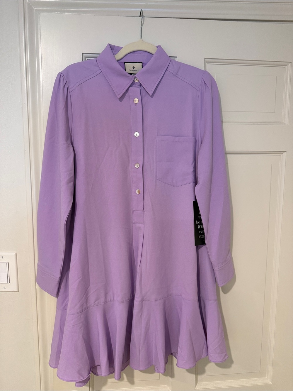 Tuckernuck Button Down Shirt Dress M NWT Lavender